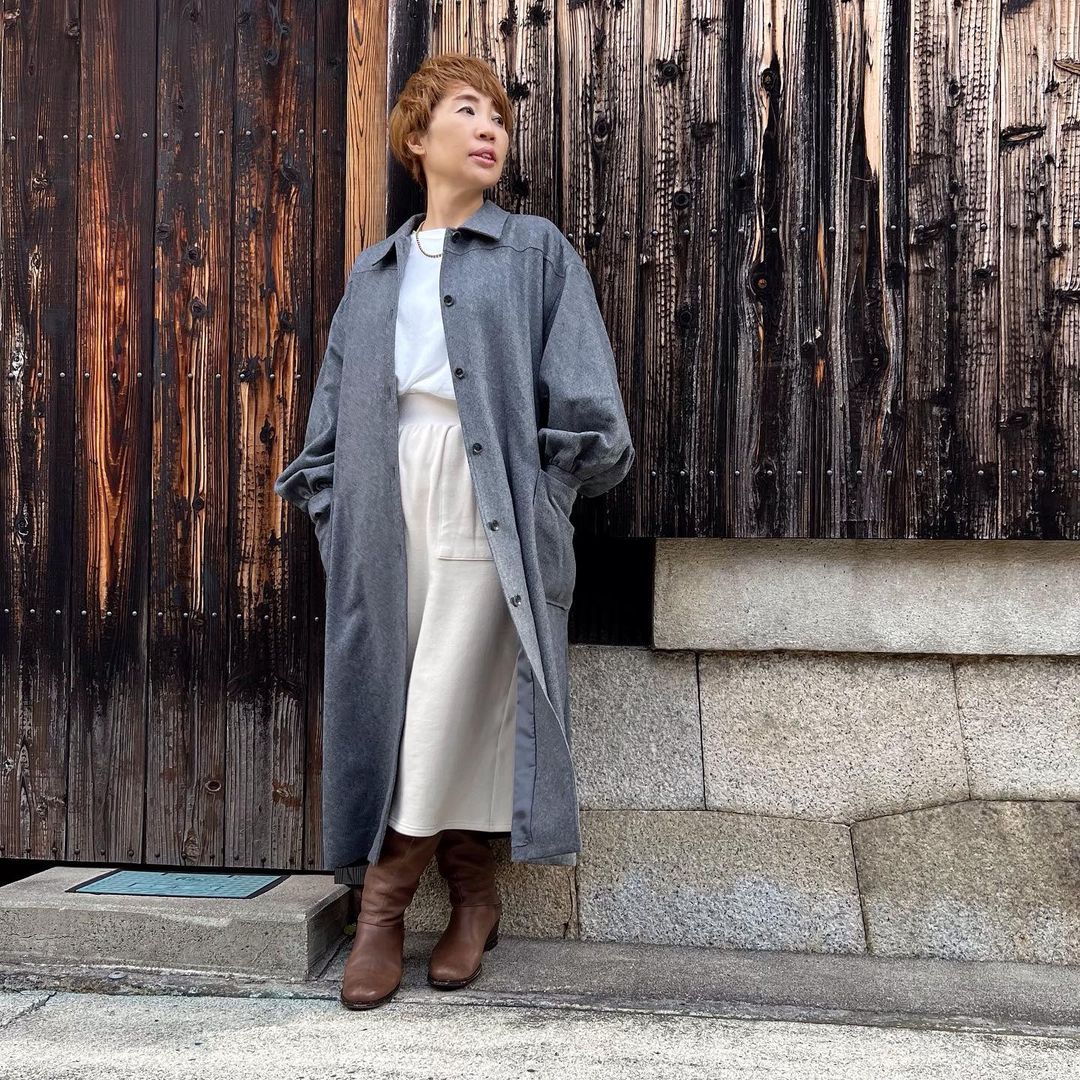 mizuiro ind】＊ Shirts OP Coat ヴィンテージライクなシャツ ...